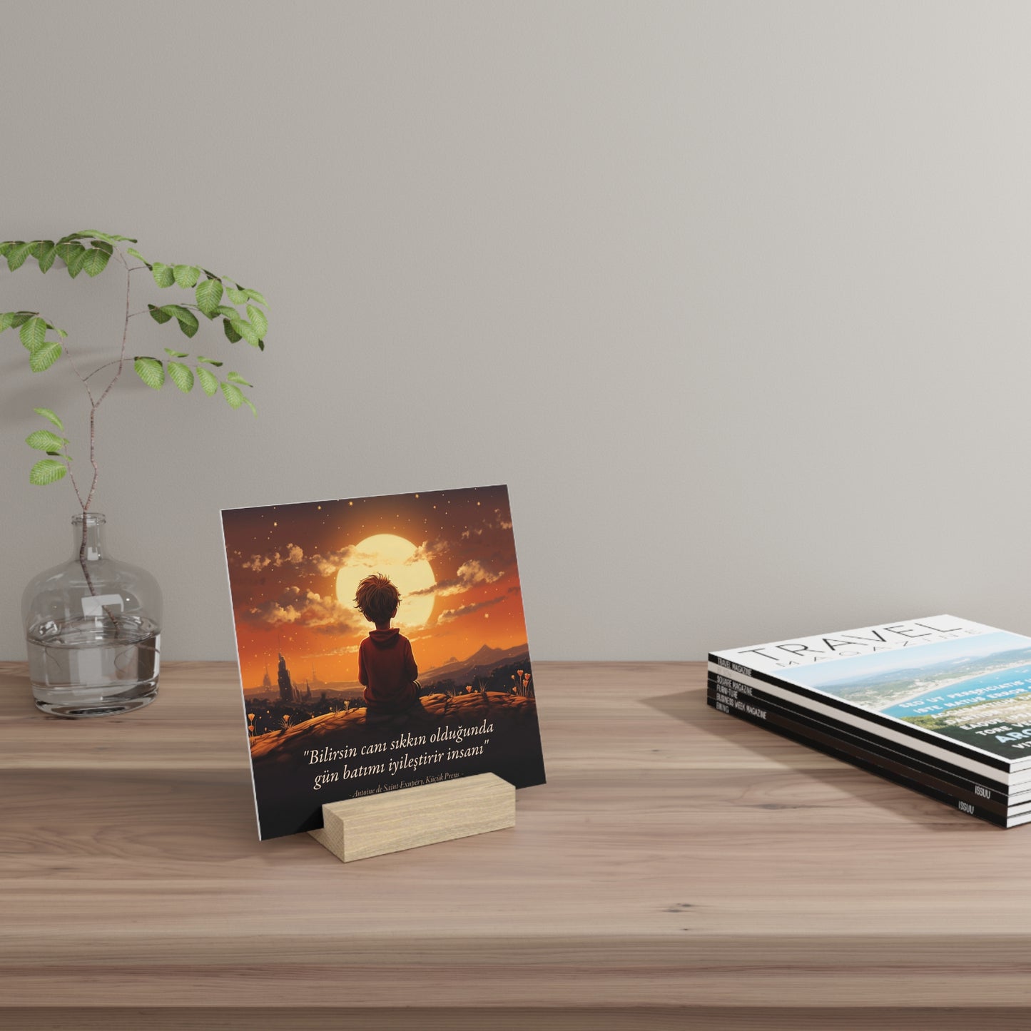 Küçük Prens Ahşap Stand - Gün Batımı