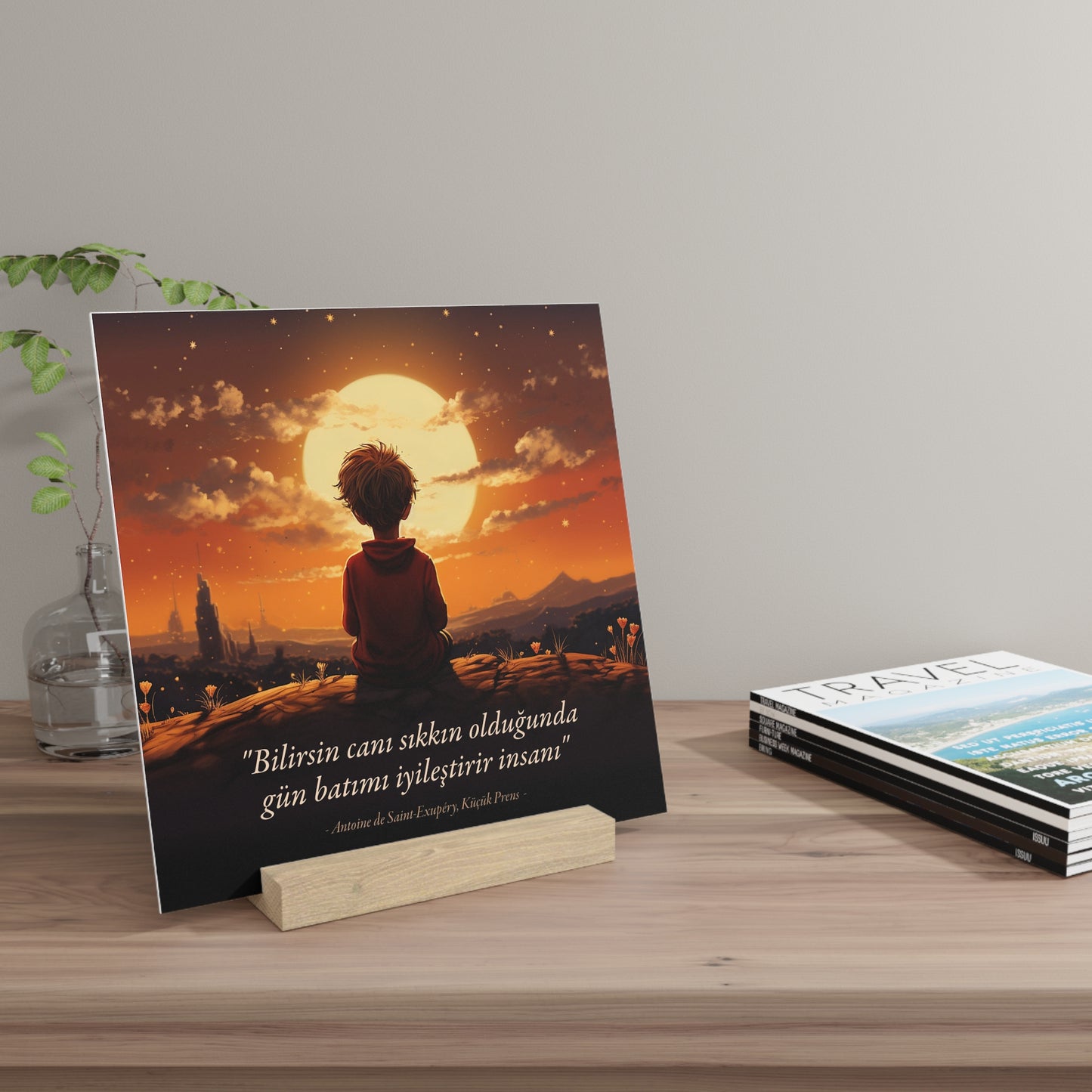 Küçük Prens Ahşap Stand - Gün Batımı