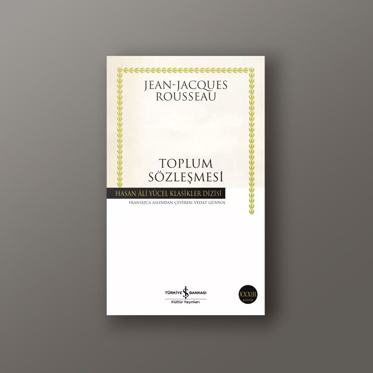 Toplum Sözleşmesi - Ön Kapak